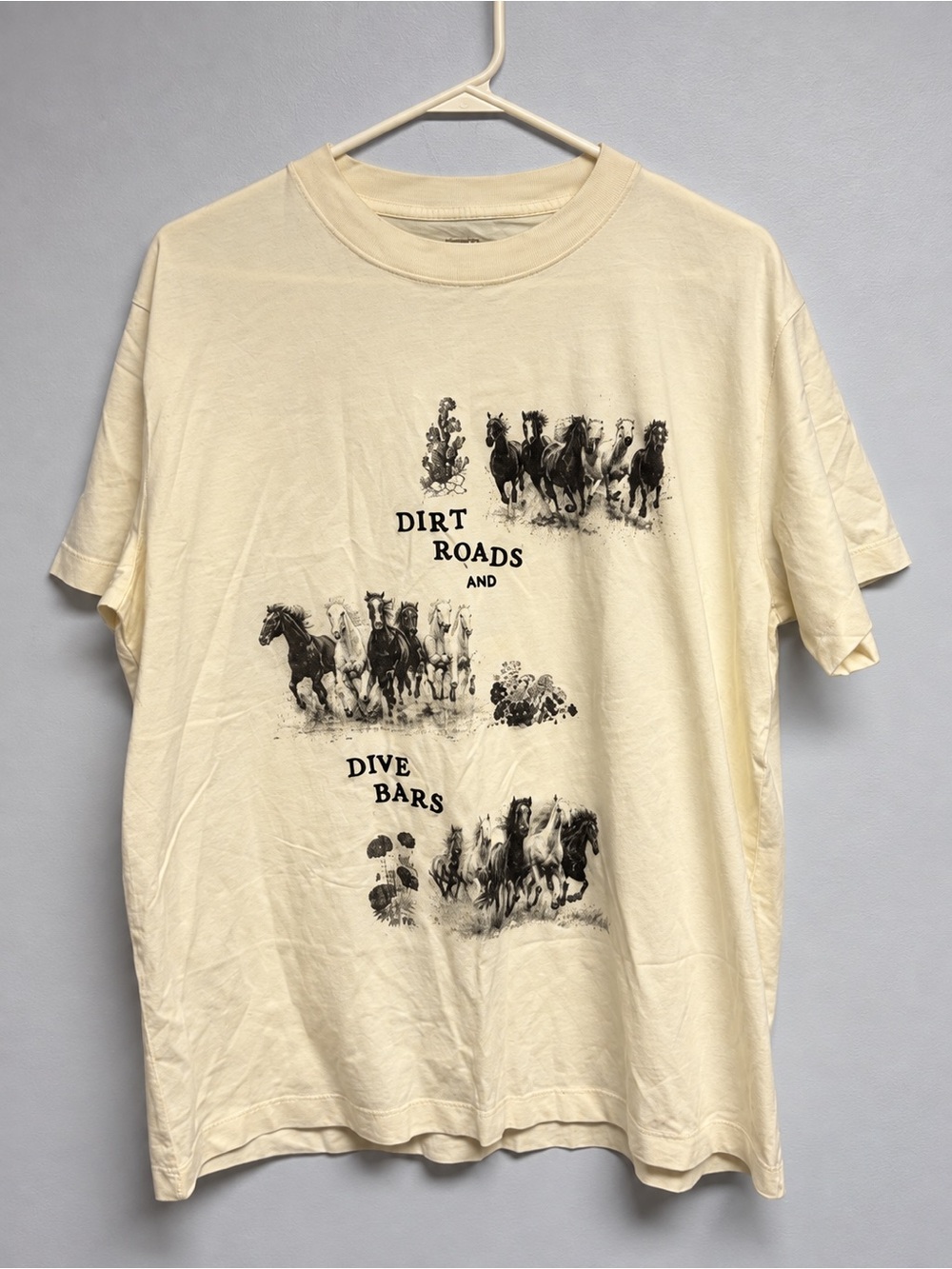 Abercrombie & Fitch Dirt Roads & Dive Bars Horse Graphic Tee Size L